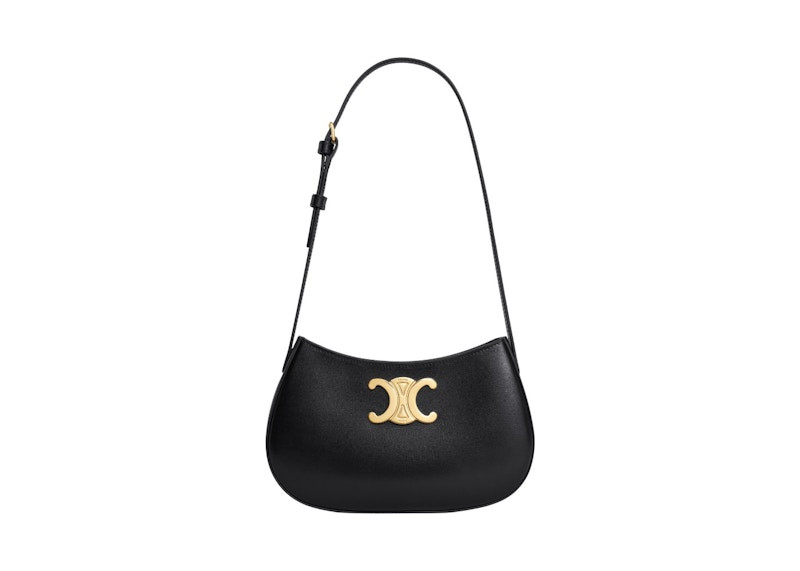 Celine Shiny Calfskin Medium Tilly Bag Black | StockX