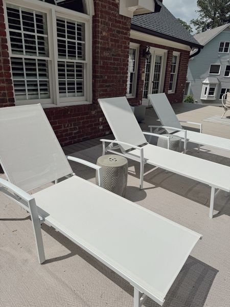 White outdoor lounge chairs under $100!! 

#LTKHome #LTKFindsUnder100 #LTKSeasonal