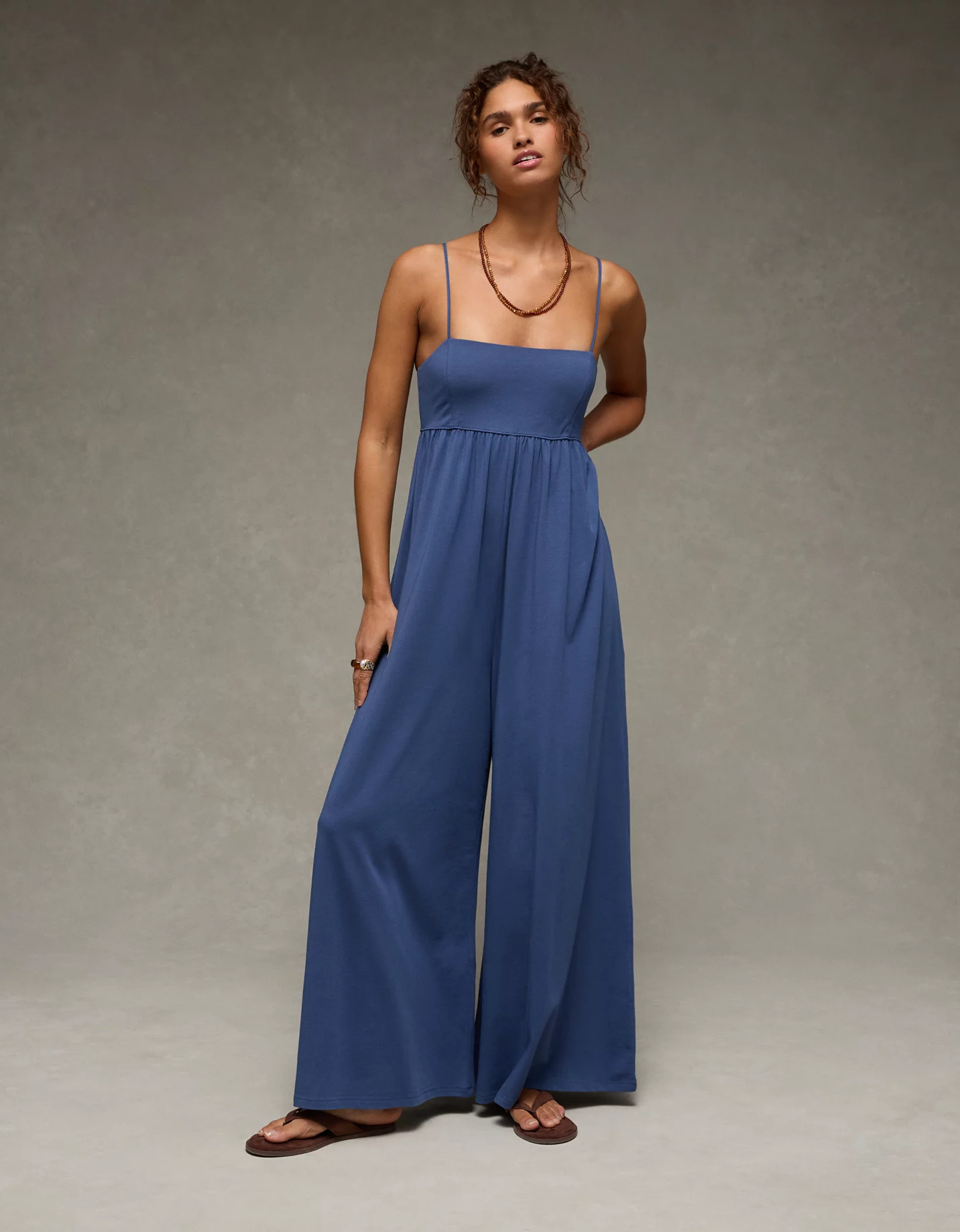 Bestseller + Online Exclusive AE Knit Wide-Leg Jumpsuit | American Eagle Outfitters (US & CA)