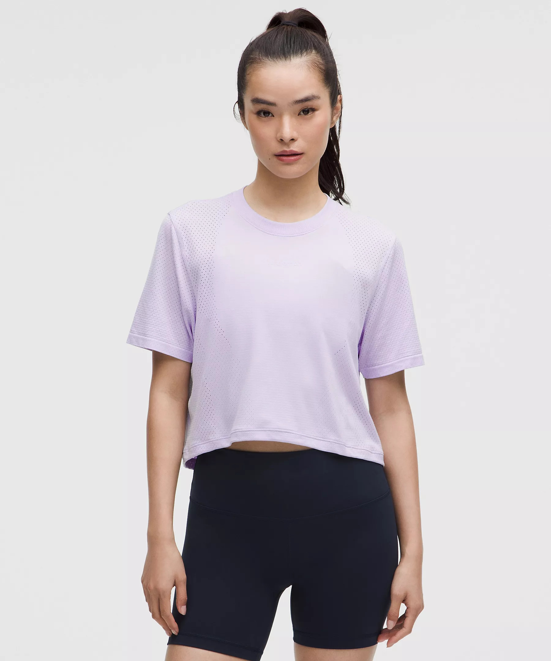 Swiftly High-Low Cropped Short-Sleeve Shirt | Lululemon (US)
