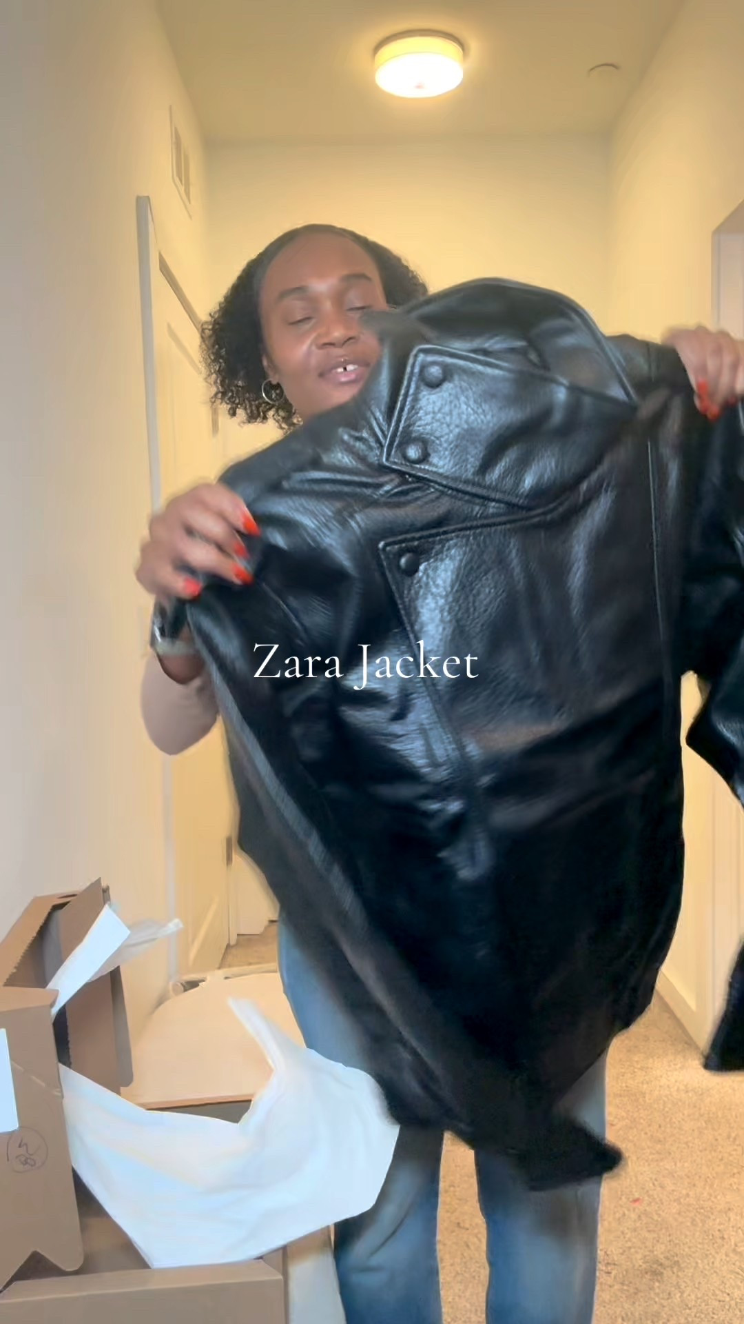 Faux leather bomber 

#LTKCyberWeek #LTKgrwm #LTKootd