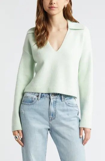 Johnny Collar Boxy Crop Sweater | Nordstrom