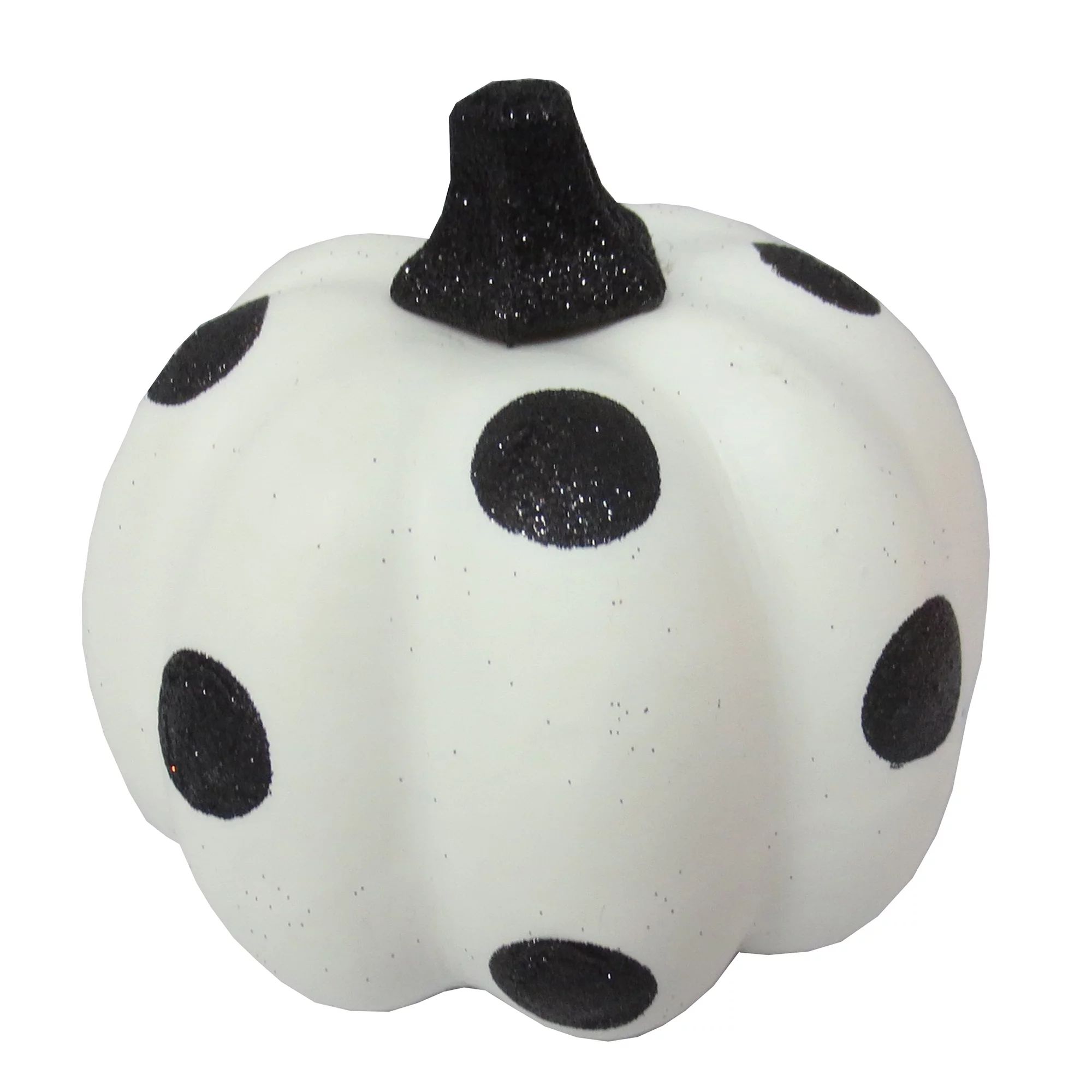 Way to Celebrate White & Black Dots Mini Halloween Pumpkin | Walmart (US)