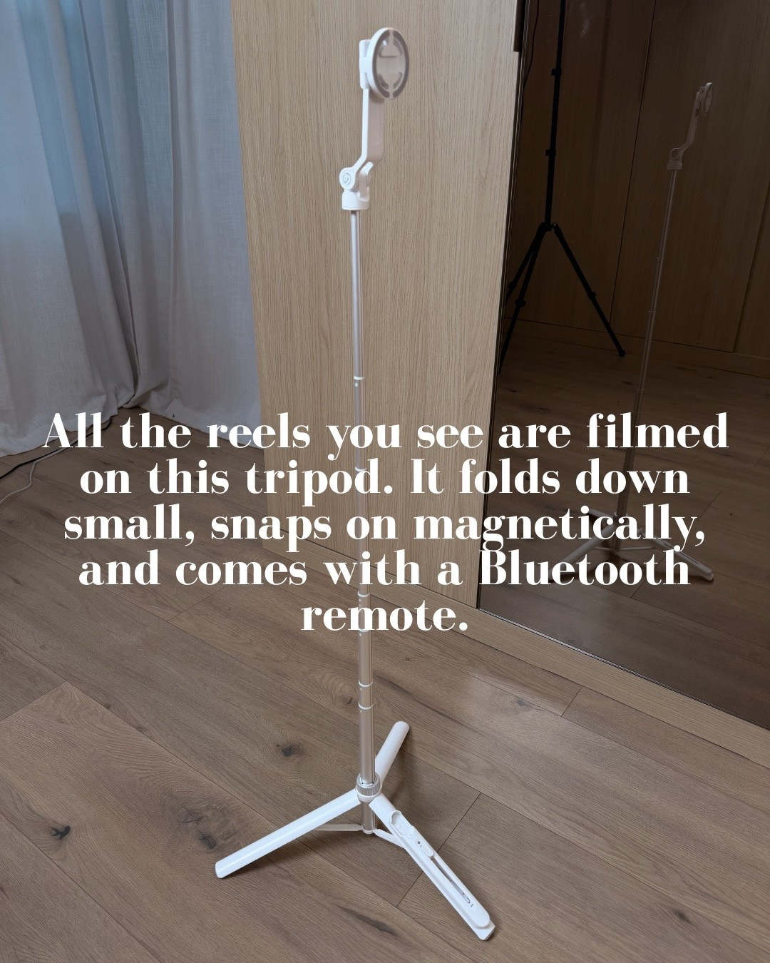 If you create content, film reels, or even take mirror selfies… you NEED a good tripod ✨
This is the one I use for basically all my reels because it’s lightweight, folds down small, snaps on magnetically, and even comes with a Bluetooth remote. Super easy to throw in a bag and take anywhere.

Si creas contenido o grabas reels, este tripod es demasiado práctico ✨
Pequeño, fácil de llevar y perfecto para grabar contenido todos los días sin complicarte 🤍

Follow me on Instagram and YouTube
@kirasfashionfinds

#LTKHome #LTKvlog #LTKdayinmylife