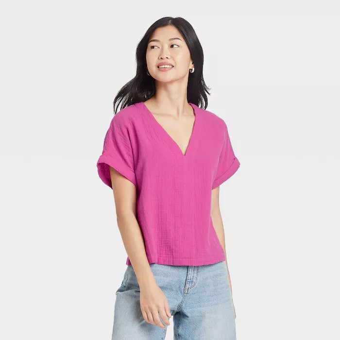 Women's Short Sleeve Blouse - Universal Thread™ | Target