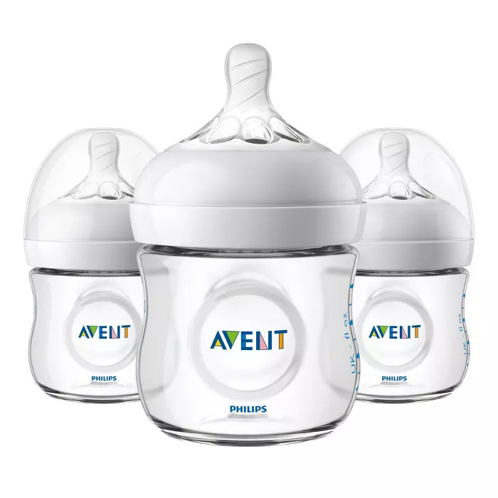 Philips Avent Natural Baby Bottle - Clear - 4oz - 3pk | Target