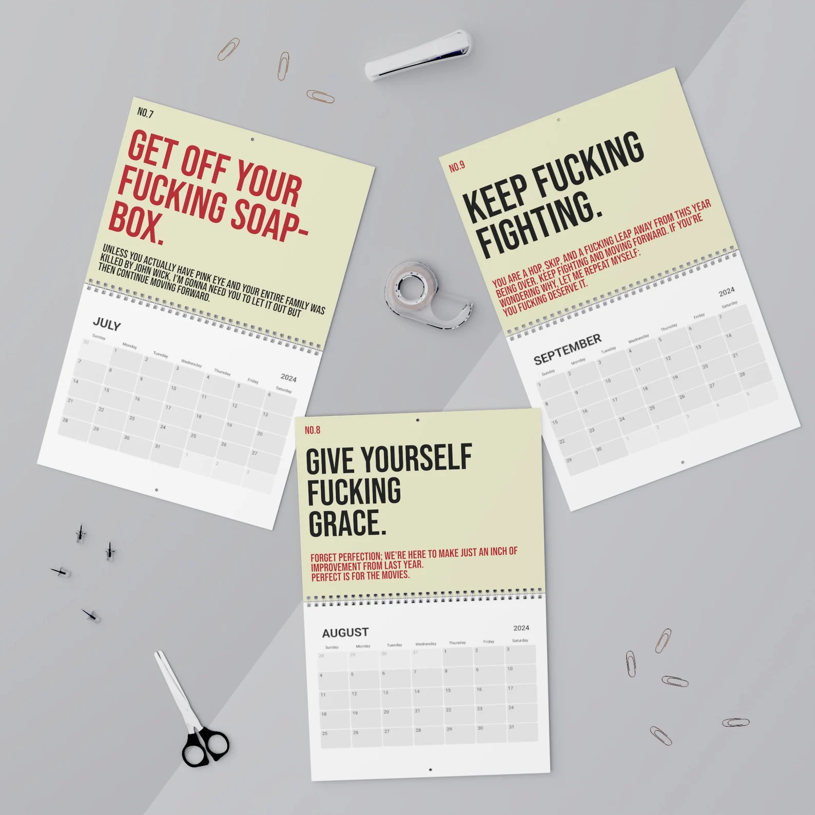 Your Kick-ass Motivational Calendar 2024 - Etsy | Etsy (US)