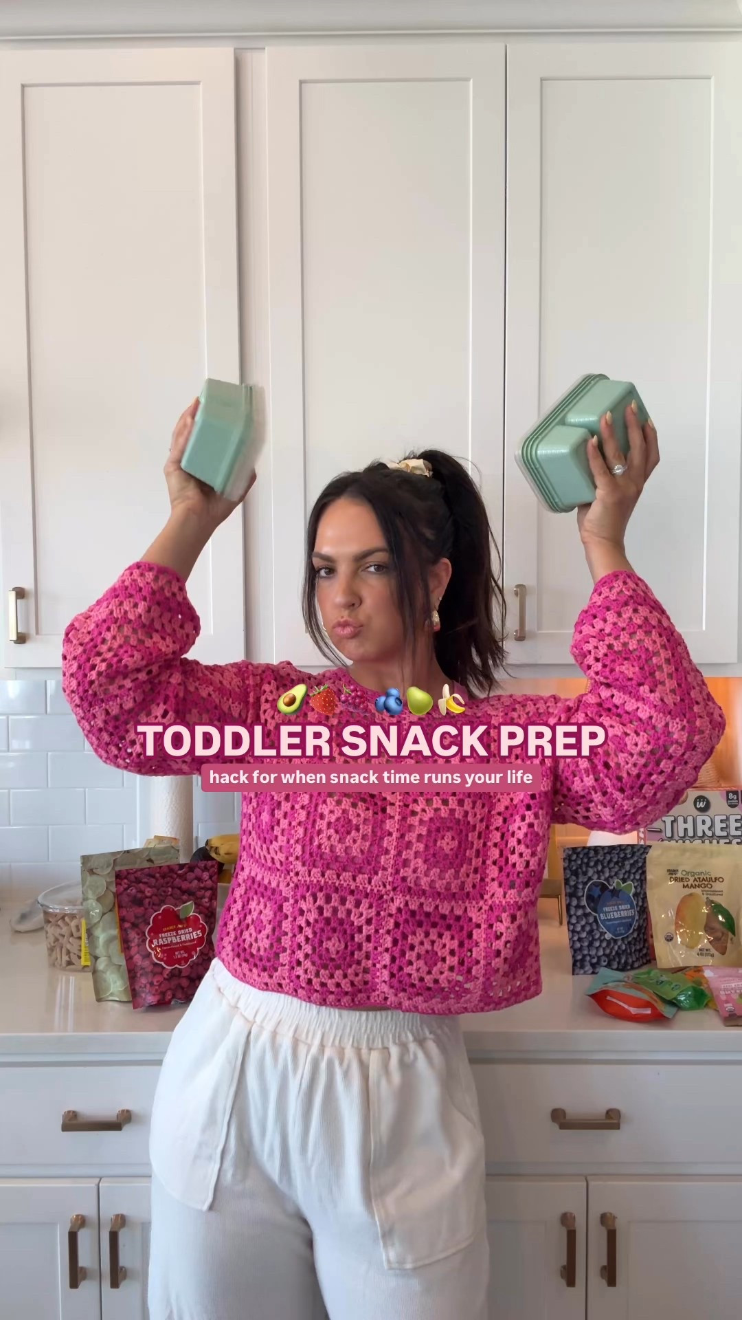 Toddler snack prep! Here are my favorite containers and outfit I’m wearing!
