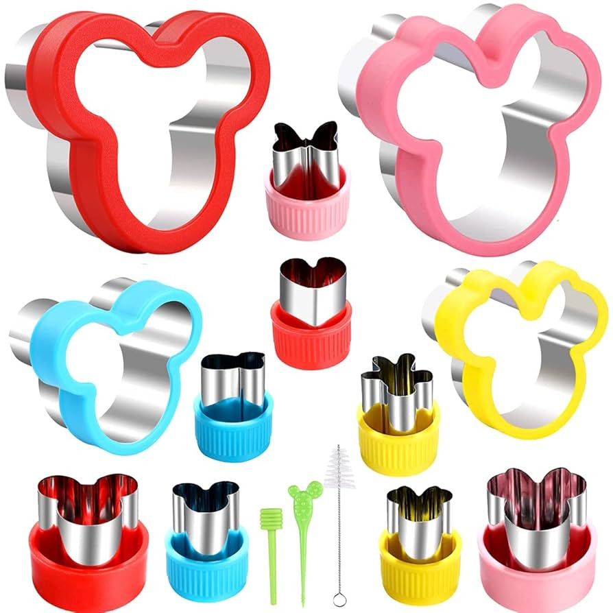 Elfkitwang Minnie Themed Cookie Cutters Set,Minnie Head Cartoons Shapes Cookie Cutter for Kids Sa... | Amazon (US)