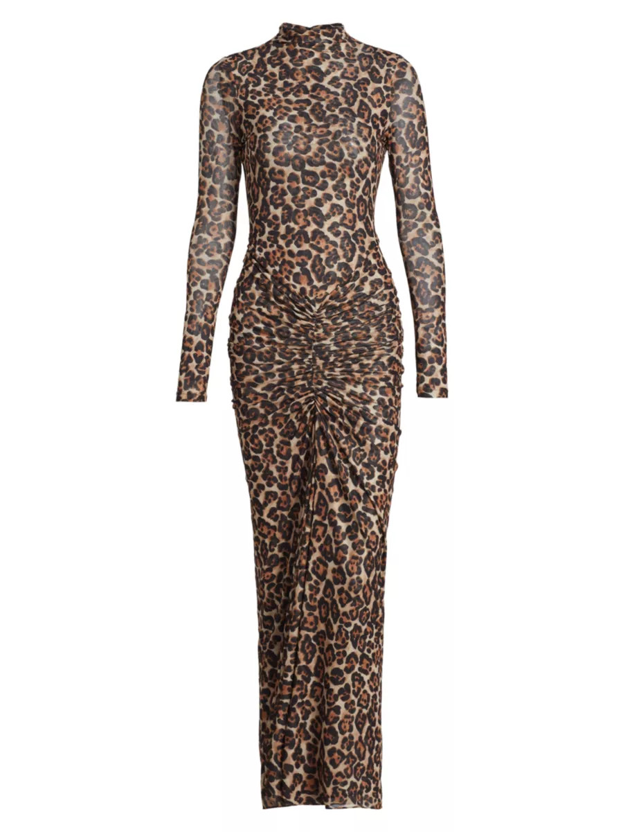 Scorpio Leopard Ruched Maxi Dress | Saks Fifth Avenue