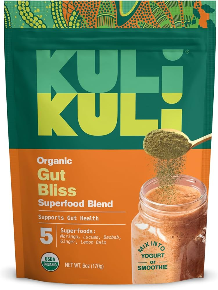 Kuli Kuli Gut Bliss Superfood Powder [6 oz] - Powerful Blend of Organic Moringa, Baobab, Lucuma, ... | Amazon (US)