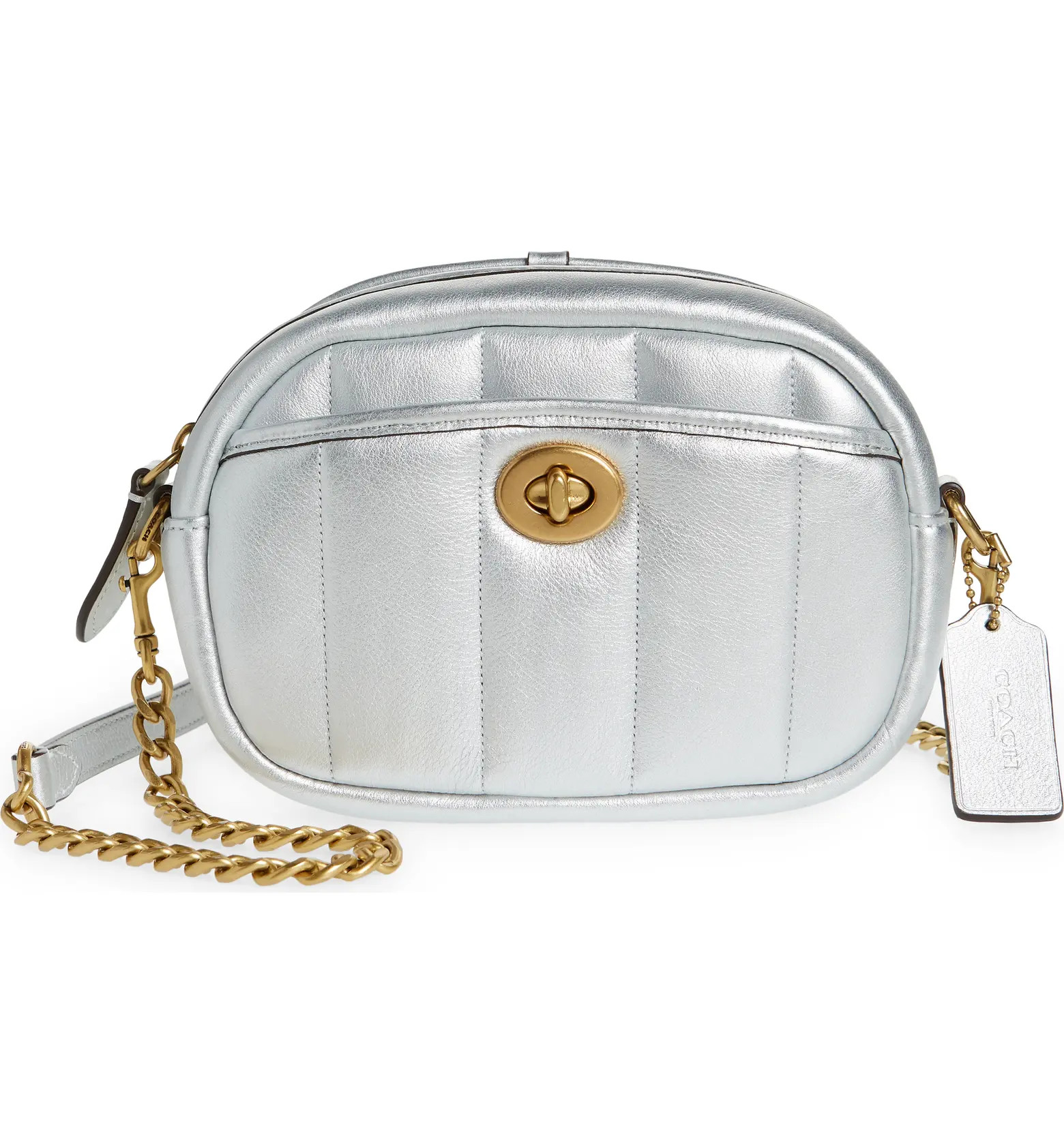 COACH Metallic Quilted Leather Crossbody Bag | Nordstrom | Nordstrom