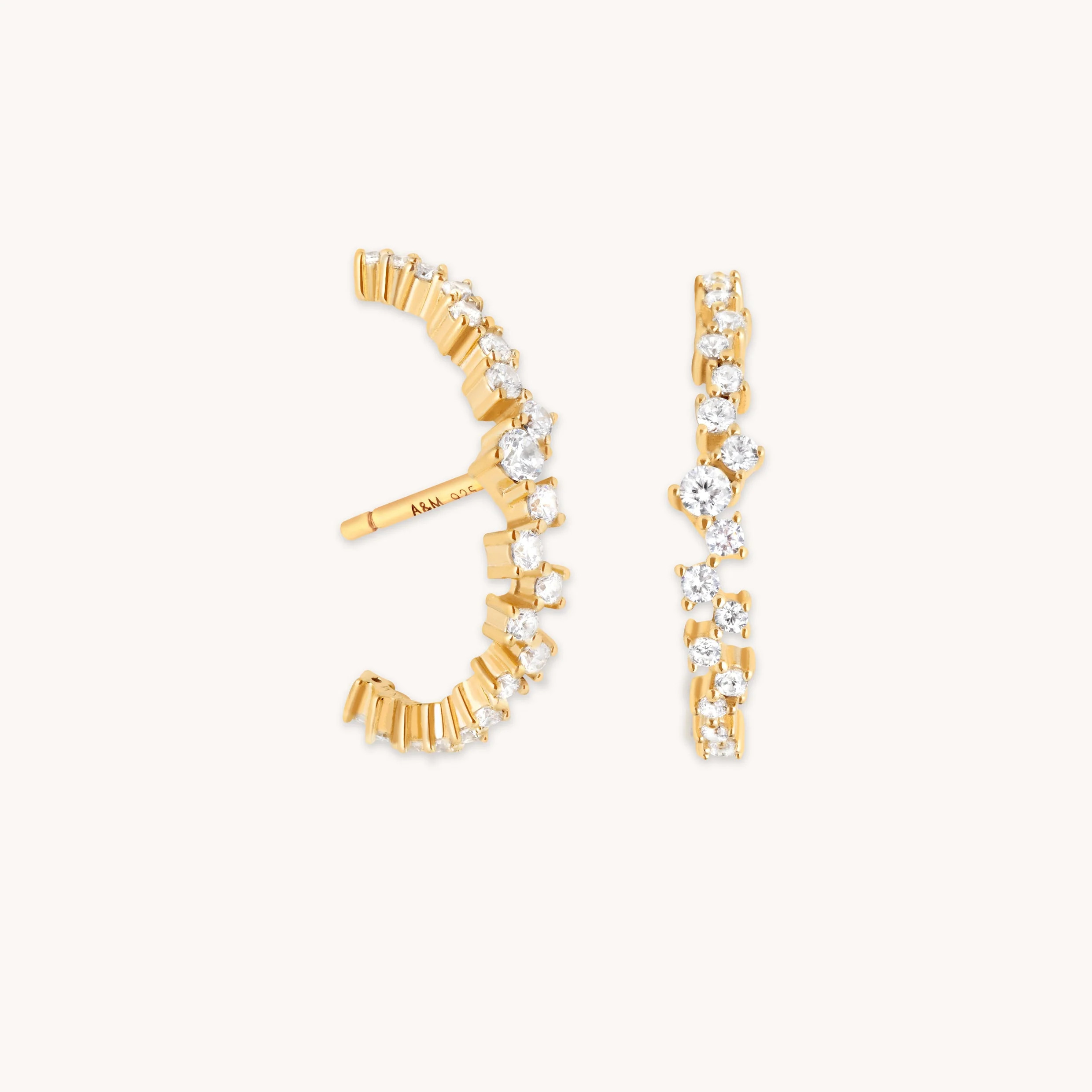 Orbit Crystal Gold Studs | Astrid & Miyu | Astrid & Miyu US