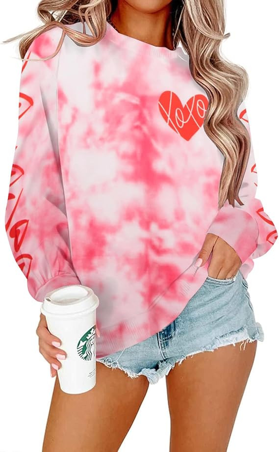 ASTANFY Valentine's Day Sweatshirt Valentines Shirt Women Be My Boo Shirt Valentines Gifts Long S... | Amazon (US)