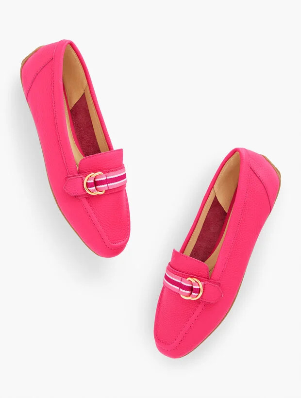 Jessie Pebbled Leather Driving Moccasins | Talbots