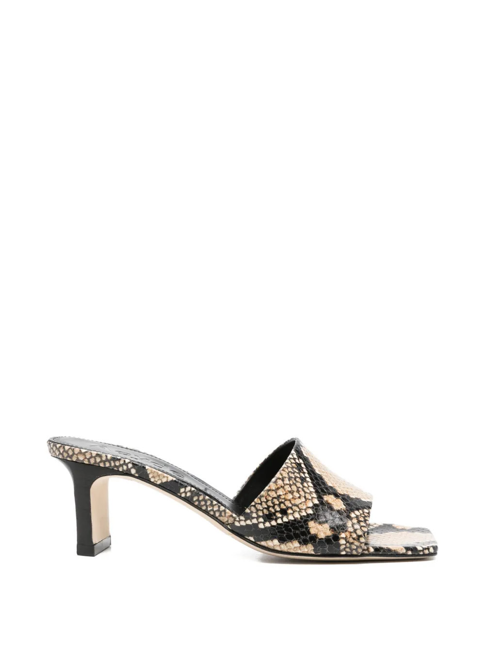 Aeyde Jessie snakeskin-print sandals - Neutrals | Farfetch Global