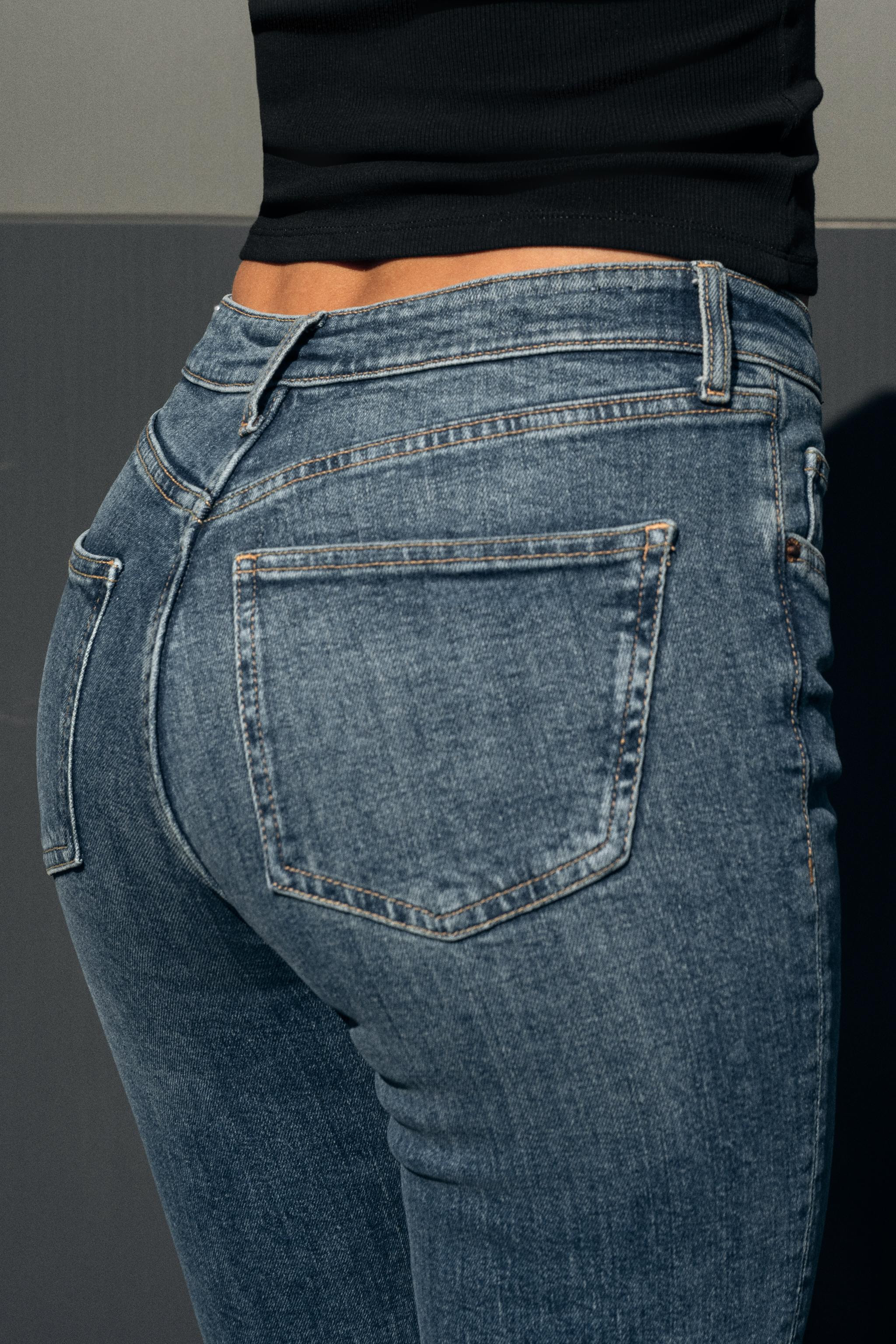 TRF HIGH-WAISTED CROPPED FLARE JEANS | Zara US