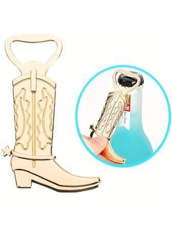 1pc Golden Metal Boot Shaped Bottle Opener Creative Bar Tool For Festival, Wedding, Party,Beer,Ca... | SHEIN