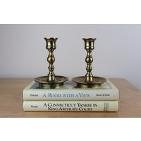 Vintage Brass Candle Stick Holders - Set Of Two | Etsy (US)