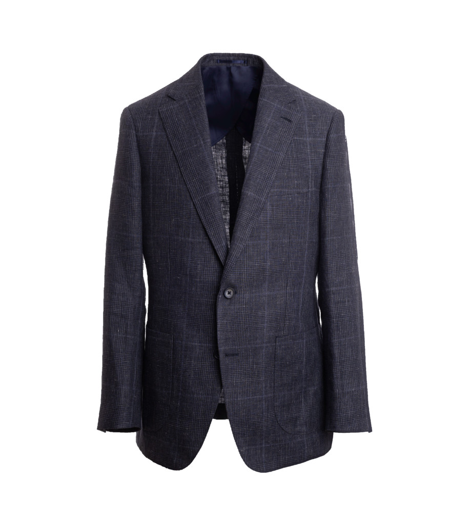 Slate Blue Glen Plaid Linen Sport Coat | He Spoke Style