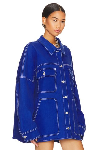 BY.DYLN Cooper Jacket in Cobalt from Revolve.com | Revolve Clothing (Global)