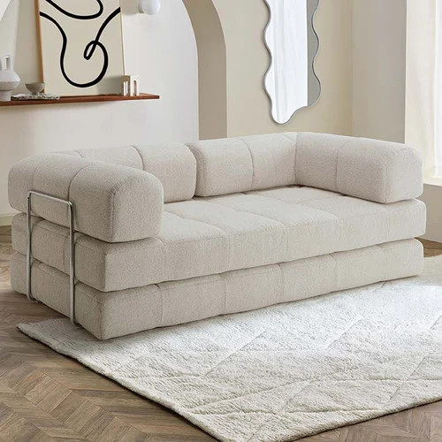Temple & Webster Nyx 3 Seater Queen Boucle Sofa Bed | Temple & Webster AU