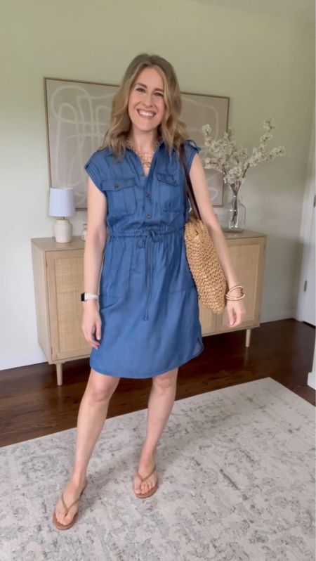 Walmart utility shirtdress, casual work to weekend. Looks cute with sneakers too! Fitwise I’m in a small.

#LTKWorkwear #LTKOver40 #LTKFindsUnder50
