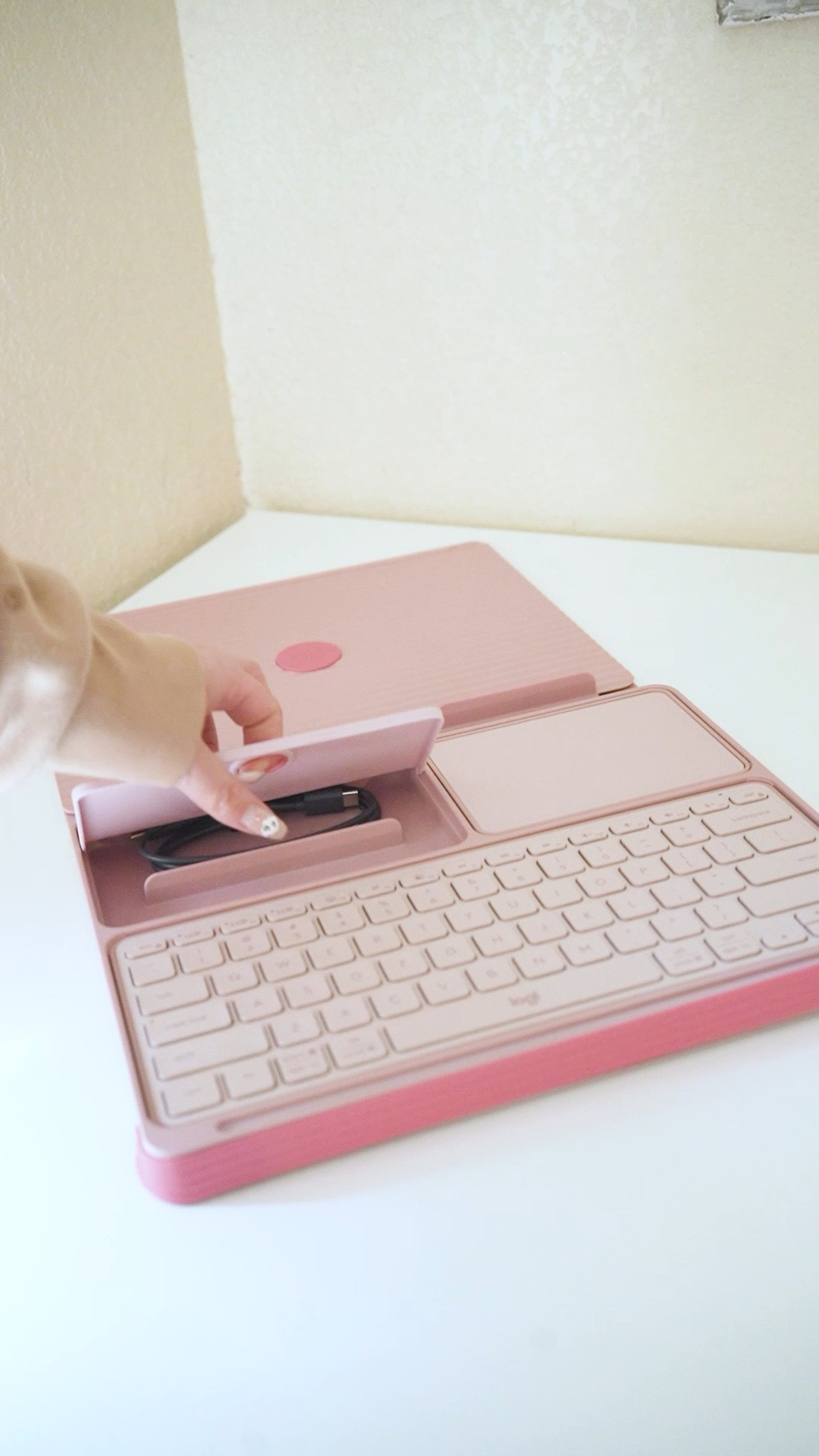 My work setup got an upgrade with this cute blush pink laptop stand and accessories holder. This is such a great option for all the pink girlies who love minimal and simple tech. It's portable and super lightweight for on the go travel or to keep at home. A definite must have and if you want to shop this product and more make sure to tap the link!

#LTKtravel #LTKVideo