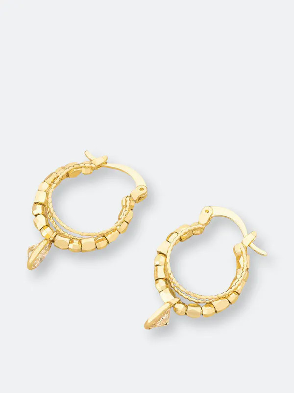 Ettika Boho Golden 18k Gold Plated Hoop Earrings - Gold - ONE SIZE ONLY | Verishop