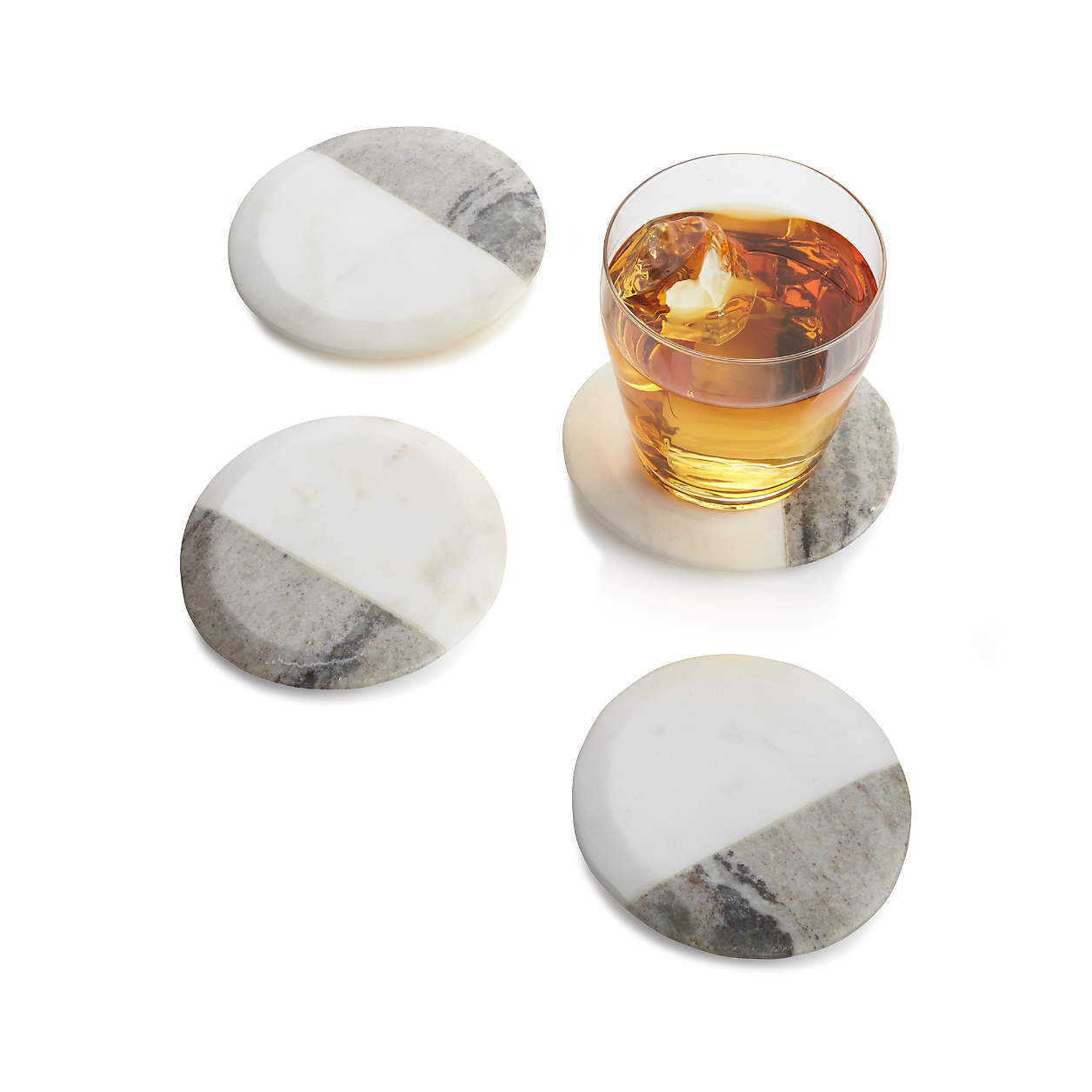 Set of 4 Marble Coasters + Reviews | Crate & Barrel | Crate & Barrel