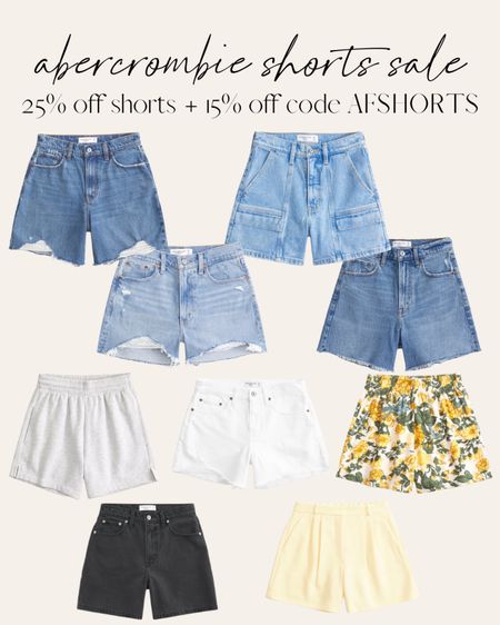 Abercrombie shorts sale 25% off + 15% off code AFSHORTS 🙌🏻

Last day of sale, shorts, denim 

#LTKStyleTip #LTKSaleAlert #LTKFindsUnder100