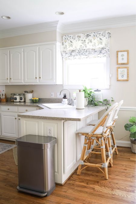 Highlights of my countertop bar area in my kitchen include these lovely swivel bar stools.

#LTKhome