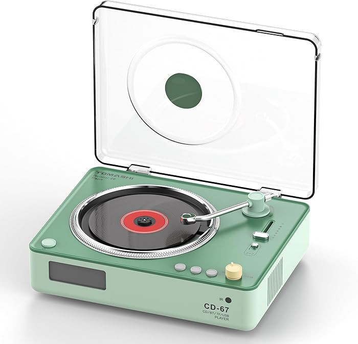 Portable CD Player Boombox with Bluetooth, 40mm Speakers, LCD Display, USB Port, SD Card Slot | Amazon (US)