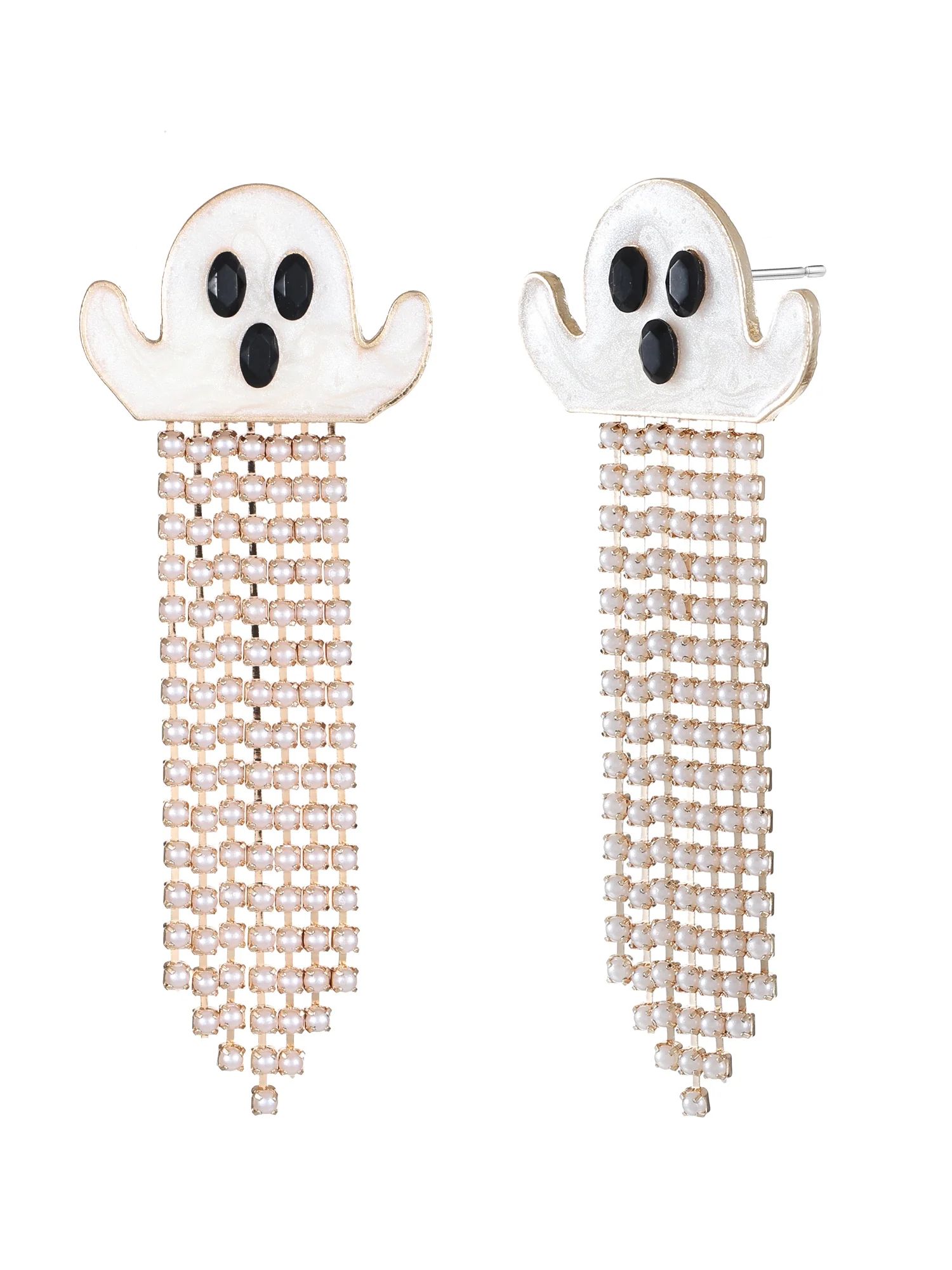 Way to Celebrate Halloween Ghost Tassel Earring, 1 Pair, Female | Walmart (US)