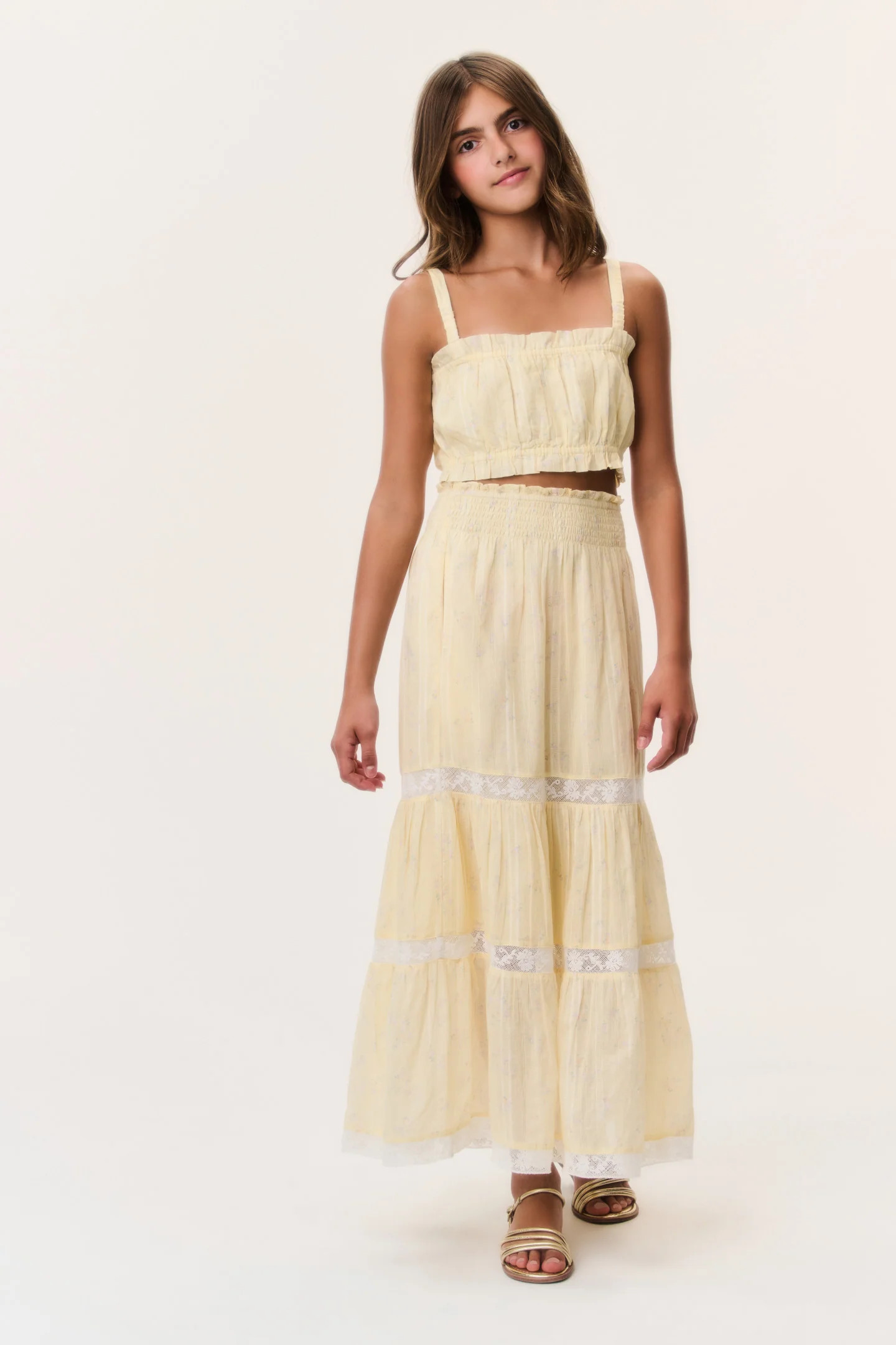Tween Ditsy Floral Olyndra Skirt | LoveShackFancy