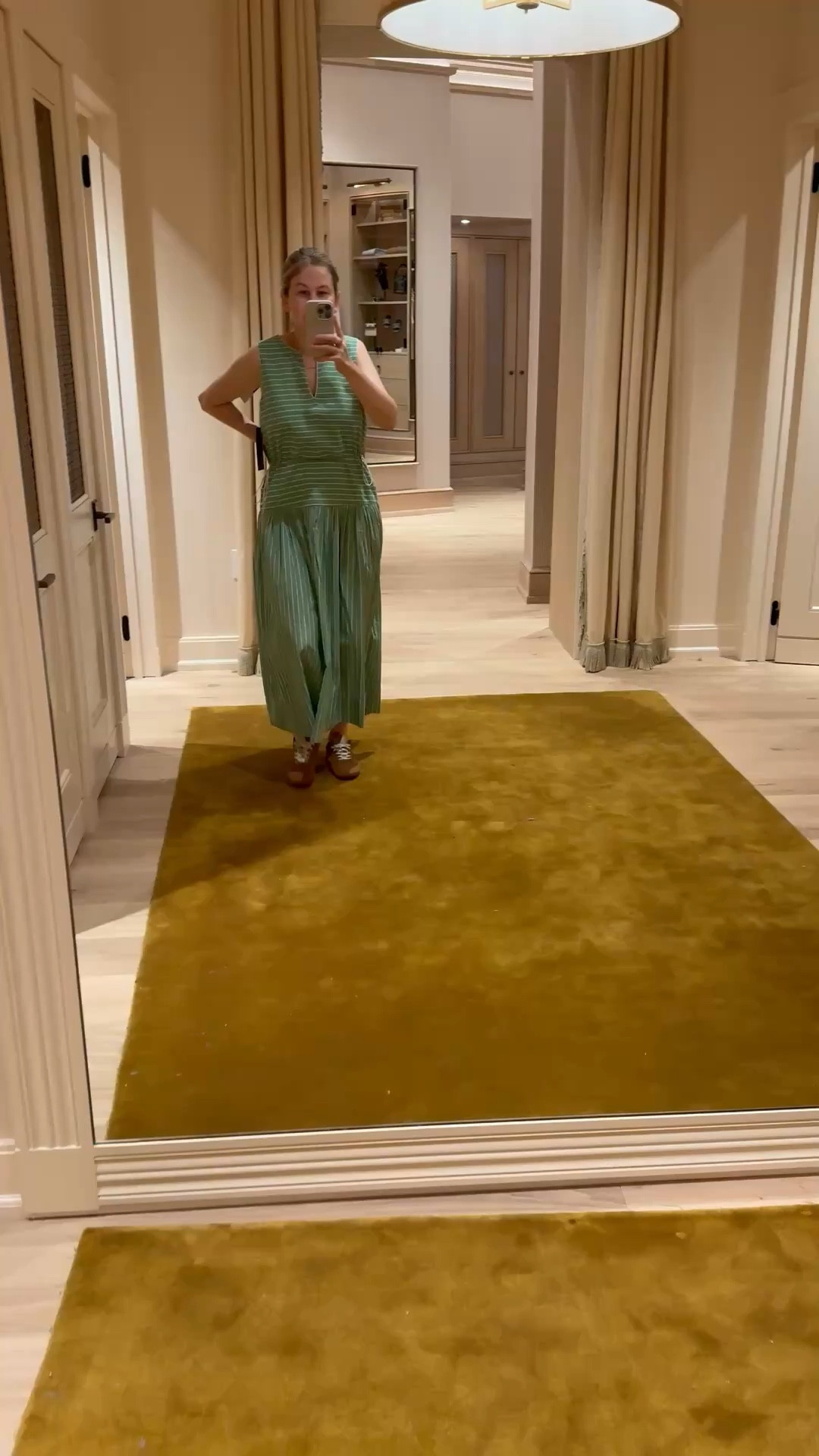 Obsessed with this dress for spring, summer, and into fall. I’m wearing size small. Wear with a sweater over your shoulders, sneakers, espadrilles, or even loafers 

#LTKSeasonal #LTKmomlife