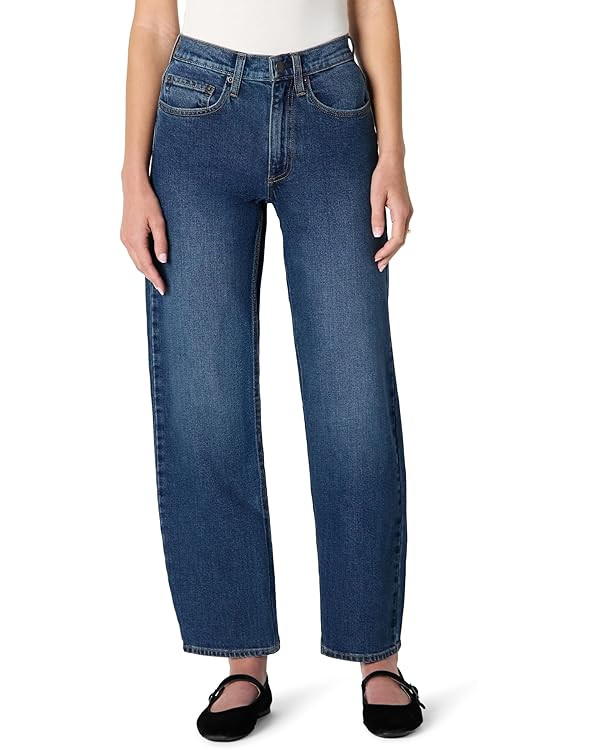 Amazon Essentials Womens Low Stretch High-Rise Barrel Leg Jean | Amazon (US)