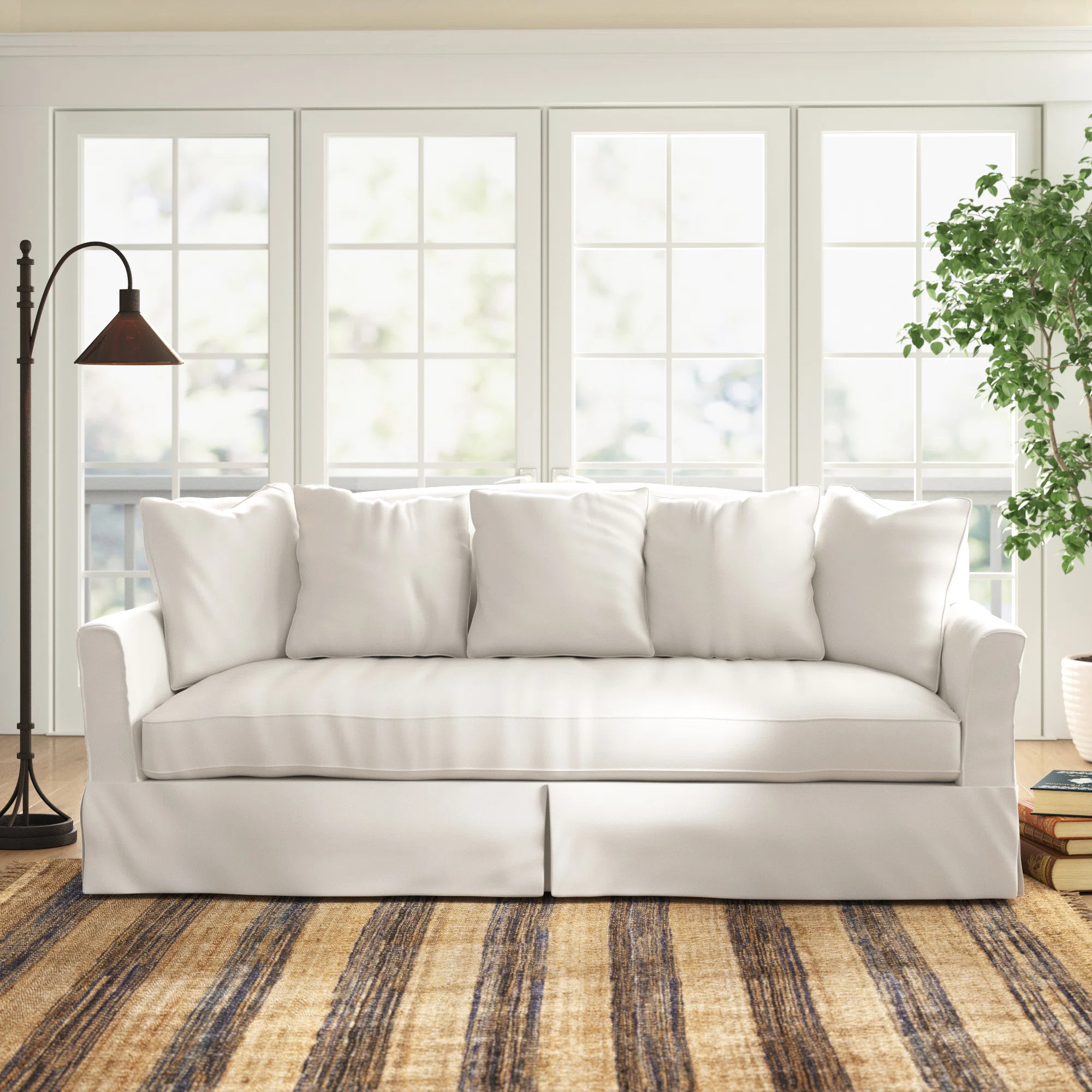 Brigitte Sunbrella 90" Recessed Arm Sofa | Wayfair North America