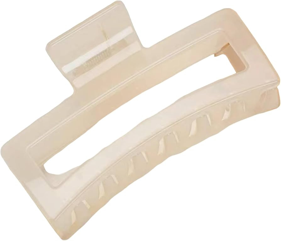 Square Jelly Claw Clips for Women Girls, 5 Inch Rectangular Hair Styling Accessories for Long Thi... | Amazon (US)