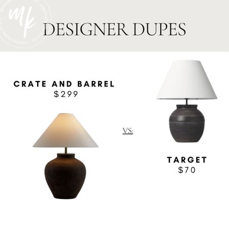 Can’t beat this price on this lamp from #target vs this one from Crate and Barrel ❤️ 

#LTKhome