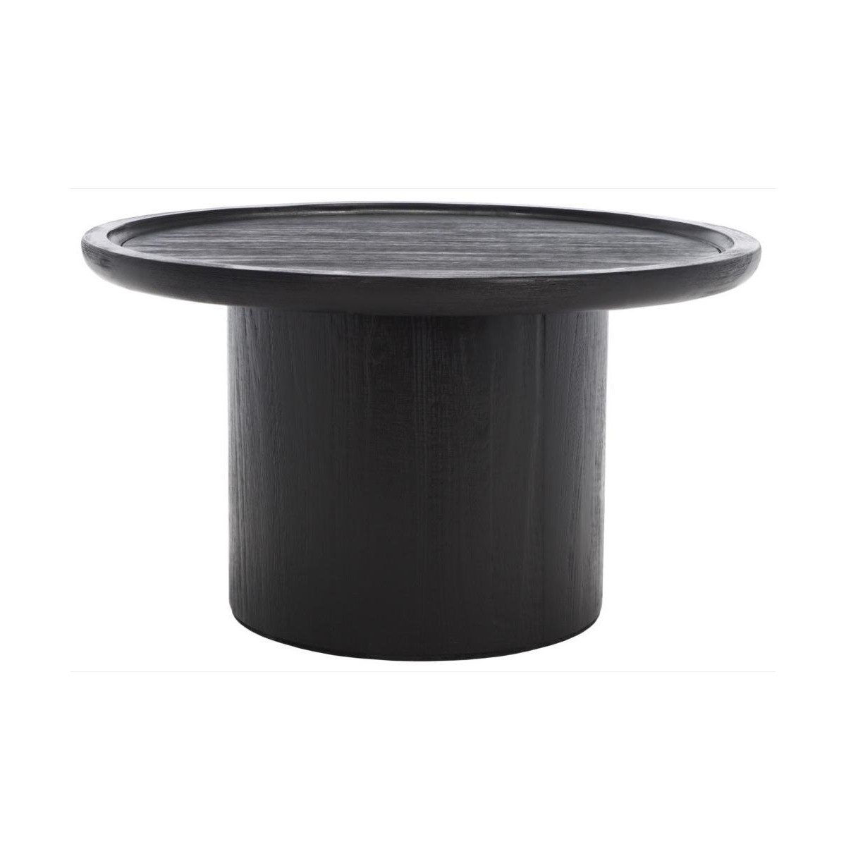 Safavieh Devin Round Pedestal Coffee Table - Black | Macy's