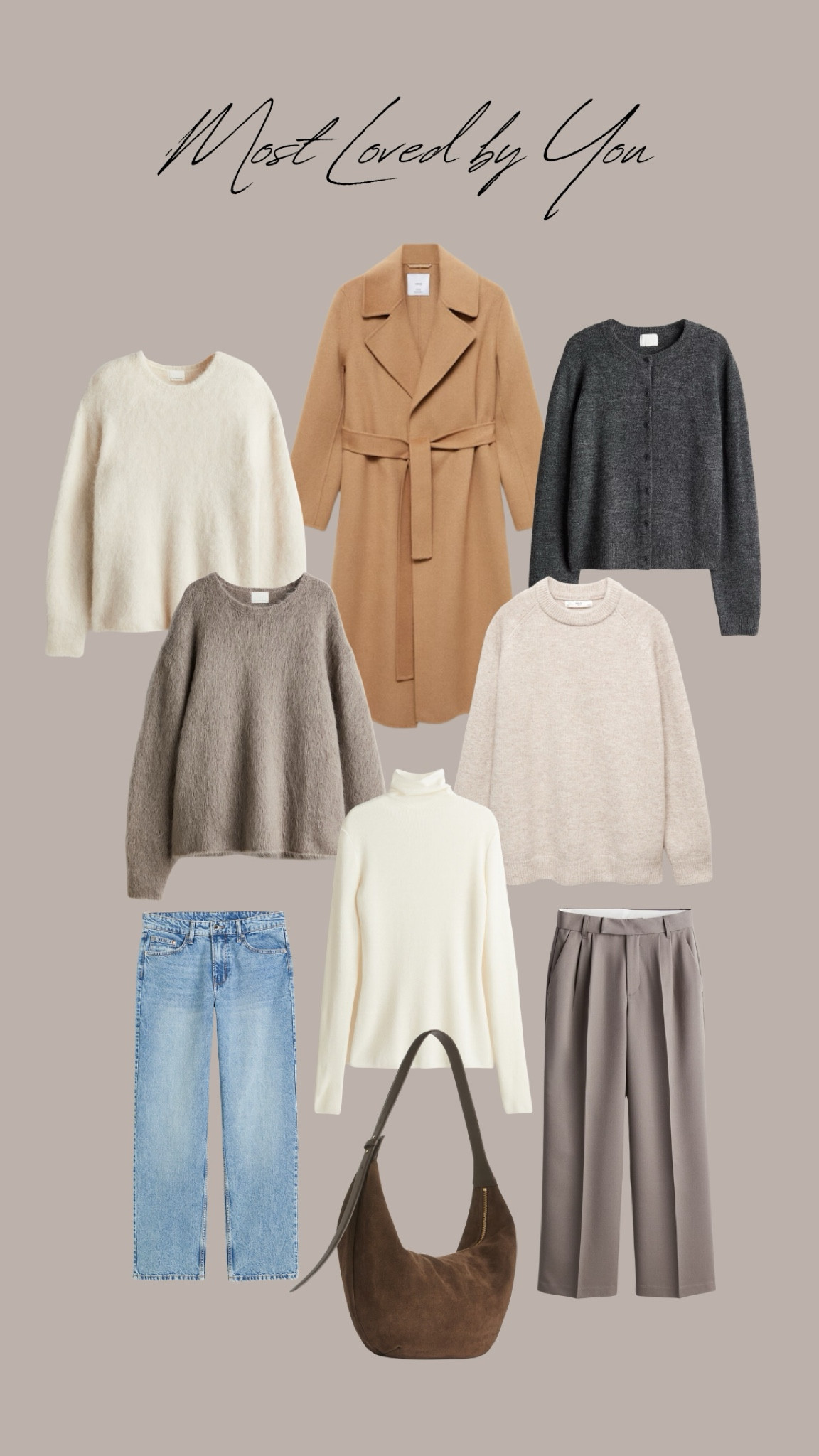 Your most loved last week 🤎 mohair jumpers are one of my favourites styles in autumn, as well as neutral coloured cardigans and cashmere. My favourite baggy jeans, some tailored trousers and a suede bag - who doesn’t love suede?!

#LTKautumn #LTKbag #LTKstyletip