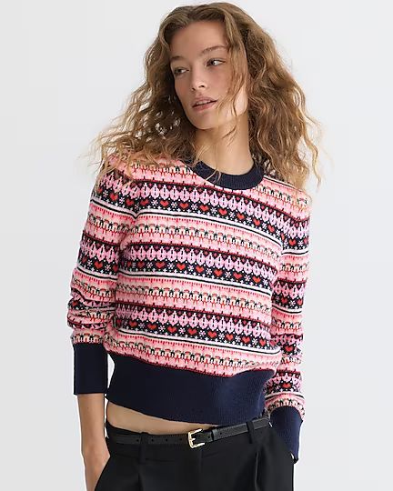 newShrunken Fair Isle crewneck sweater$89.50Navy MultiSelect A SizeSize & Fit InformationView siz... | J.Crew US