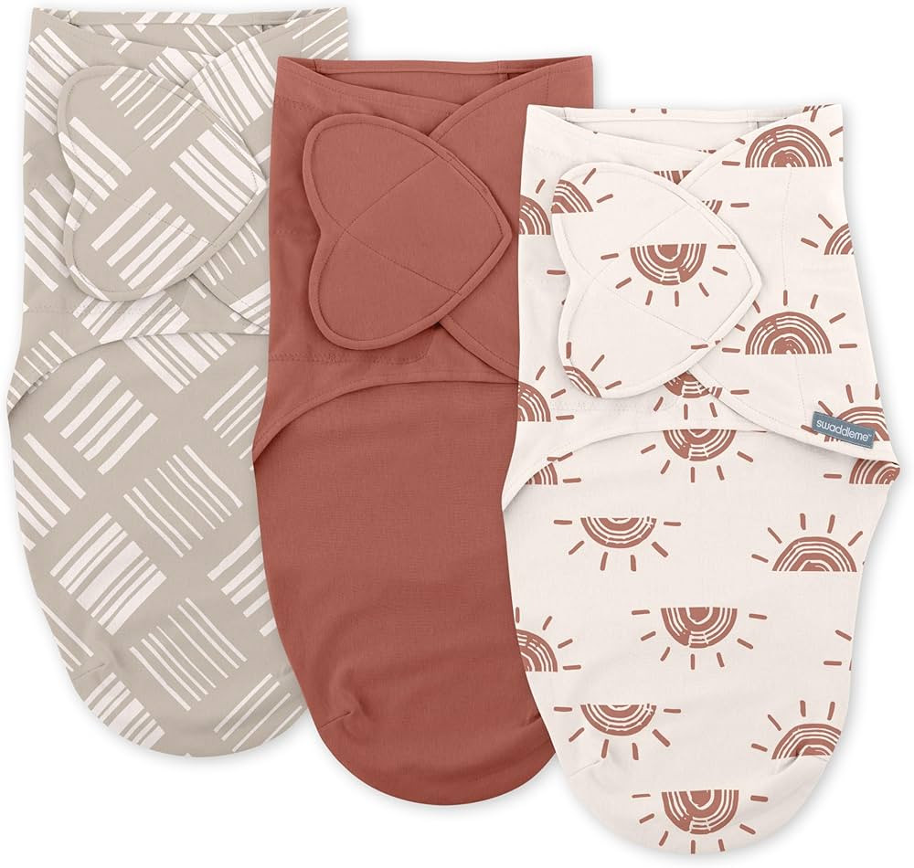 SwaddleMe by Ingenuity Monogram Collection Baby Swaddle, 100% Cotton, Improves Sleep & Calms Star... | Amazon (US)