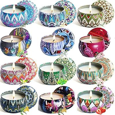 Gift Package Scented Candles Lemon, Fig, Lavender, Spring Fresh,Rose ，Jasmine，Vanilla，Berga... | Amazon (US)