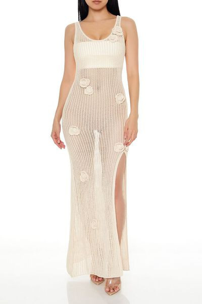 Crochet Rosette Tank Maxi Dress | Forever 21