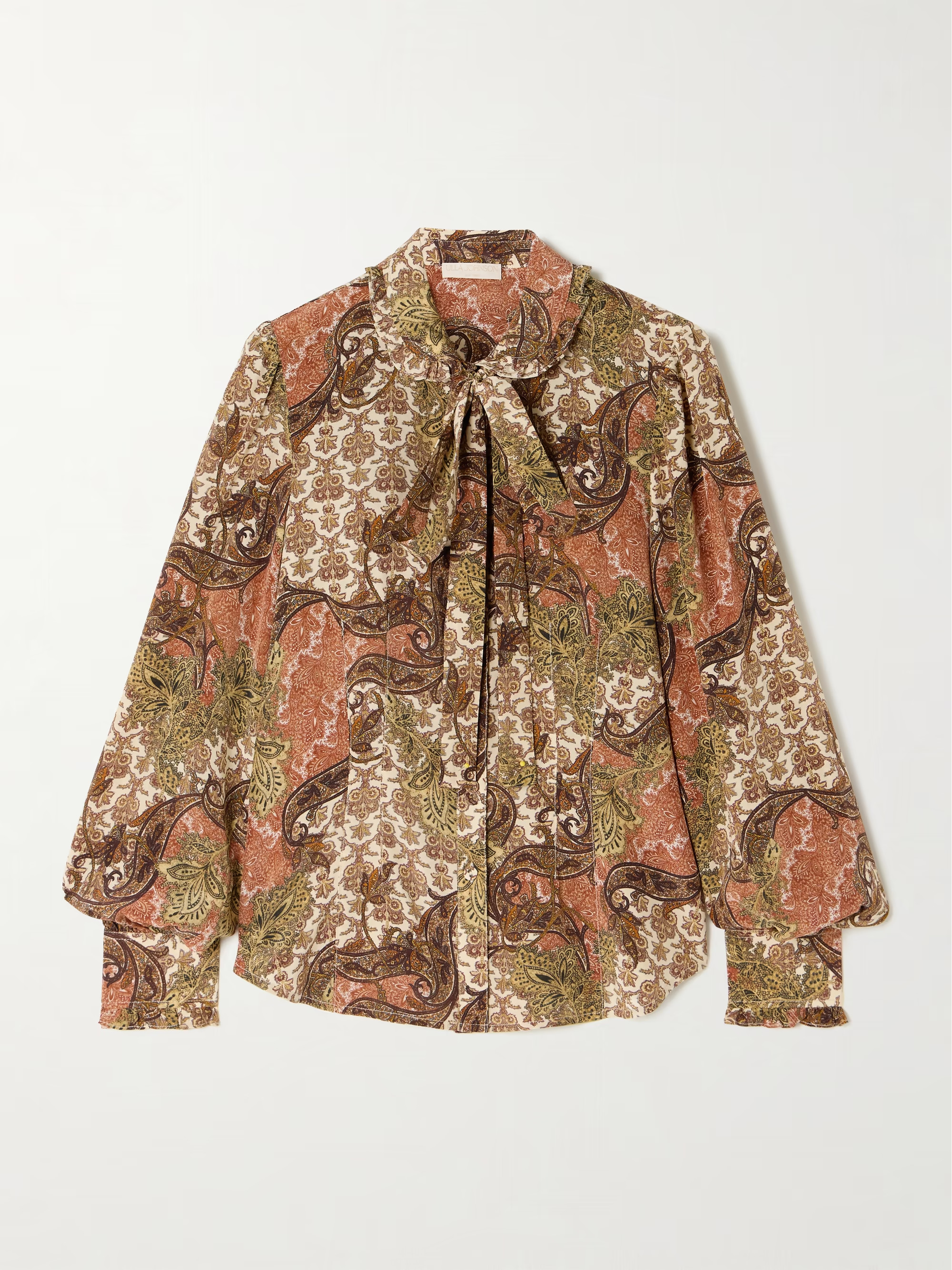 Vedra pussy-bow printed silk crepe de chine blouse | NET-A-PORTER (US)