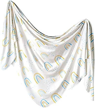 Large Premium Knit Baby Swaddle Receiving Blanket Skye by Copper Pearl | Amazon (US)
