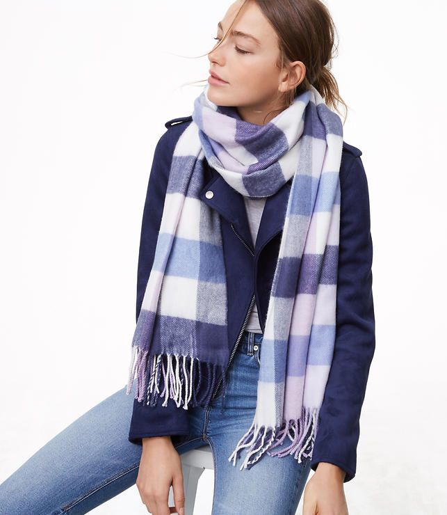 Checked Blanket Scarf | LOFT