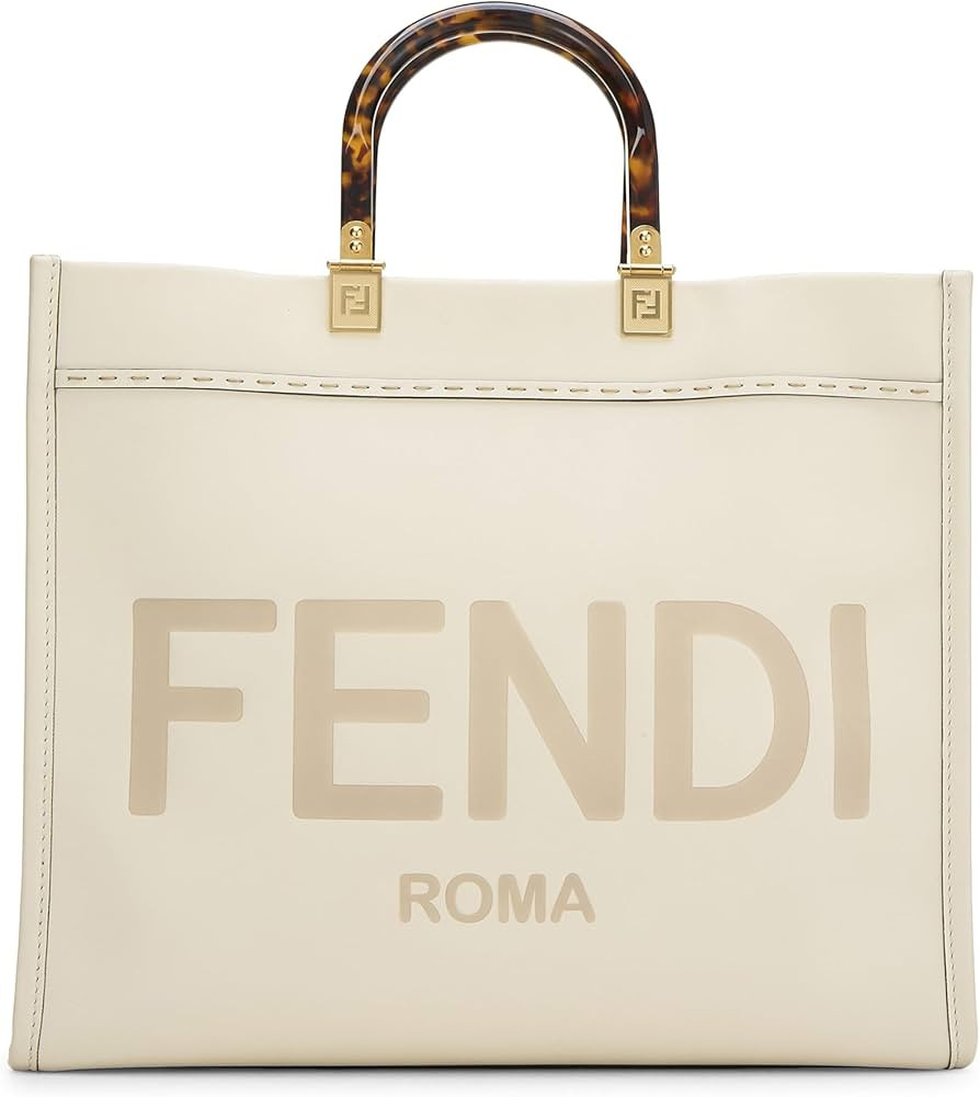 Amazon.com: Fendi, Pre-Loved White Calfskin Sunshine Shopper Medium, White : Clothing, Shoes & Je... | Amazon (US)
